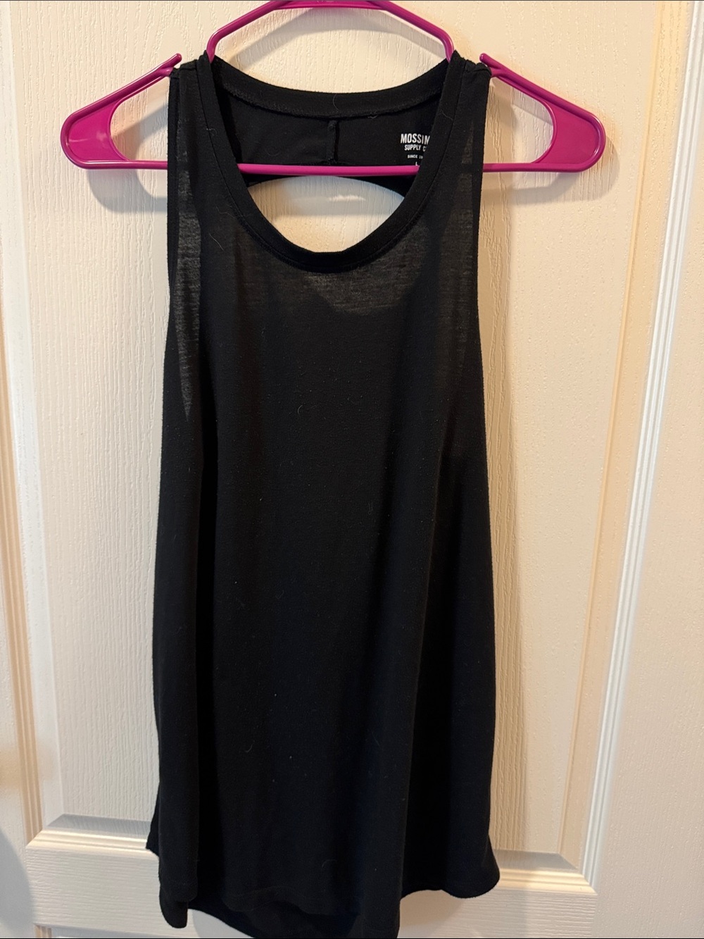 Mossimo Supply Co. Black Scoop Neck Racerback Tank Top